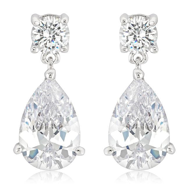 Elegant Cubic Zirconia Drop Earrings