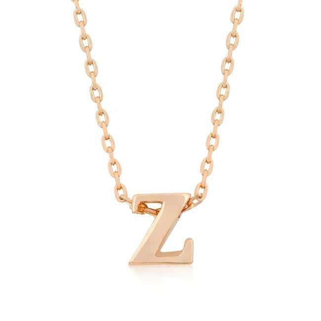 Rosegold Finish Initial Z Pendant