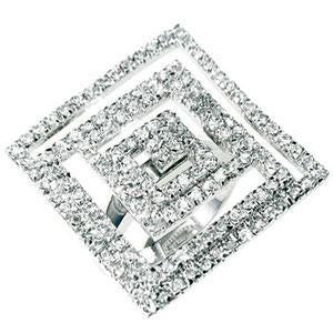 Cubic Zirconia Maze Cocktail Ring