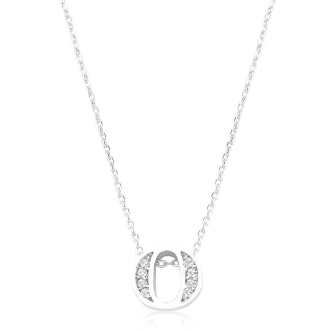 Pave Initial O Pendant