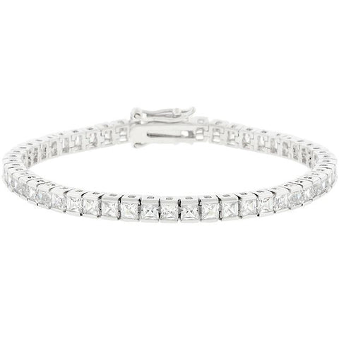 Princess Cubic Zirconia Tennis Bracelet