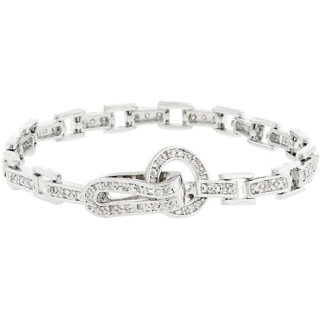 Silvertone Finish Horseshoe Bracelet
