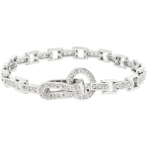 Silvertone Finish Horseshoe Bracelet