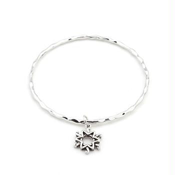 Solitaire Star Charm Bangle
