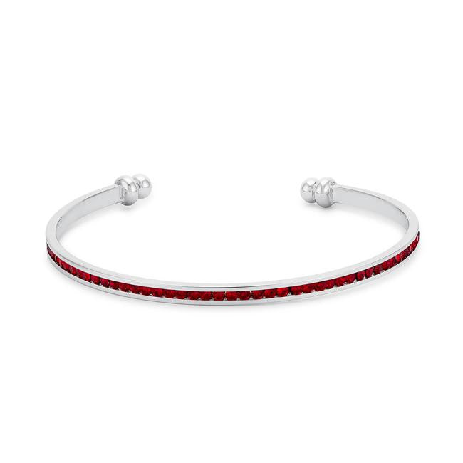 Channel-Set Garnet Cubic Zirconia Cuff