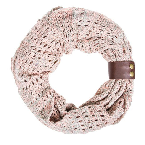 Pink Jenna Knit Scowl Scarf