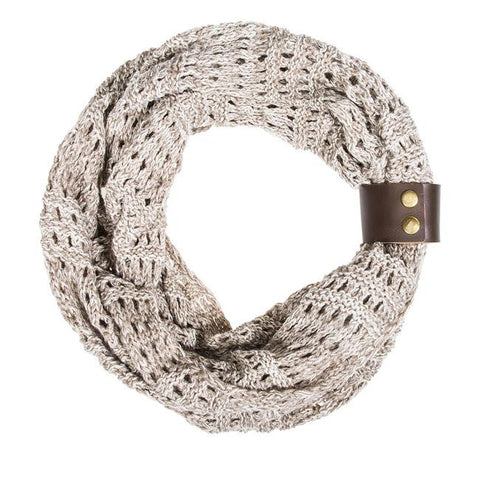 Taupe Jenna Knit Scowl Scarf