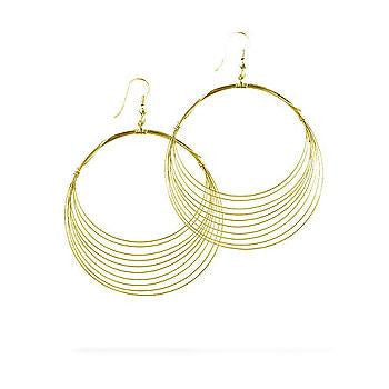 Golden Crest Hoop Earrings