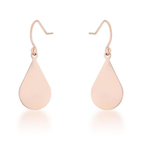Karla Rose Gold Stainless Steel Teardrop Earrings