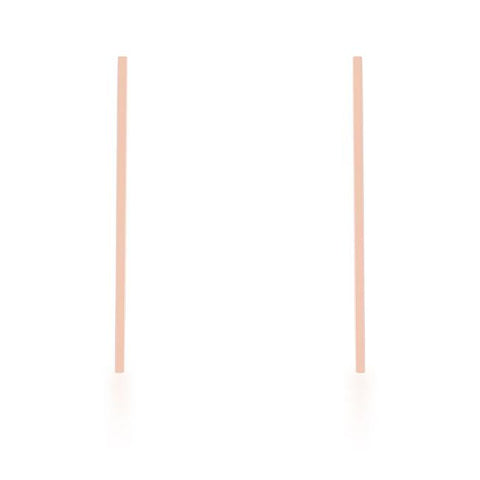 Carolee Rose Gold Stainless Steel Long Line Drop Earrings