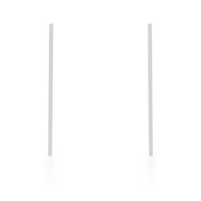 Carolee Rhodium Stainless Steel Long Line Drop Earrings
