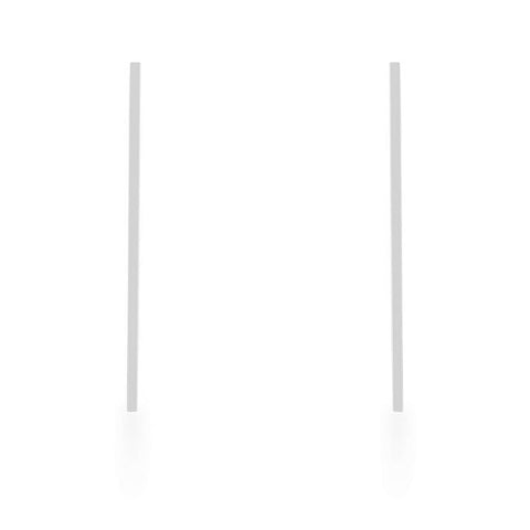 Carolee Rhodium Stainless Steel Long Line Drop Earrings