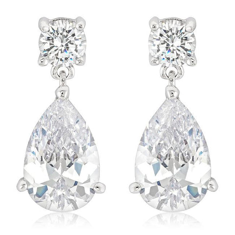 Elegant Cubic Zirconia Drop Earrings