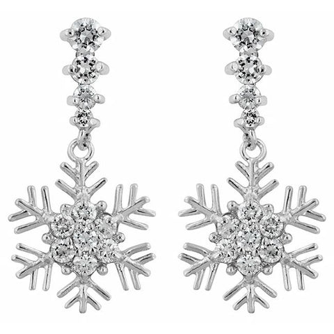 Snowflake Drop Earrings