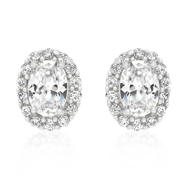 Clear Stone Estate Earrings