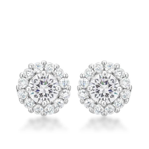 Bella Bridal Earrings in Clear