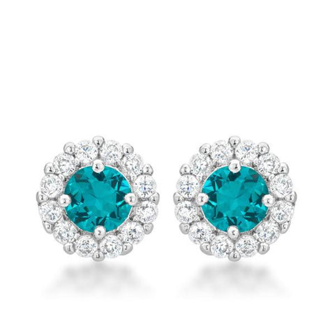 Bella Bridal Earrings In Aqua