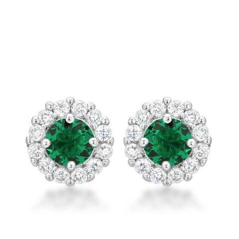 Bella Bridal Earrings In Green