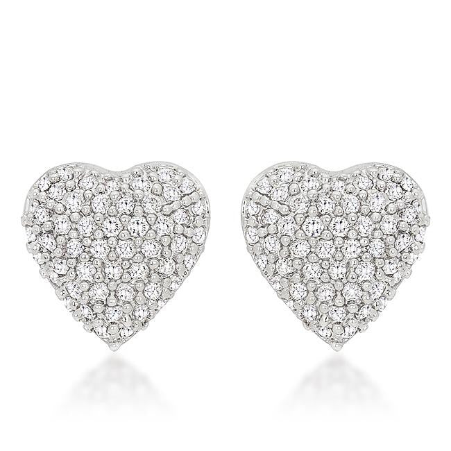 Special Pave Heart Earrings