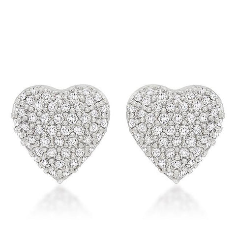 Special Pave Heart Earrings
