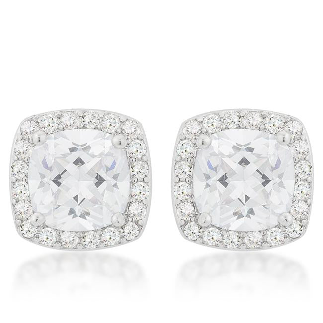 Pave Halo Earrings