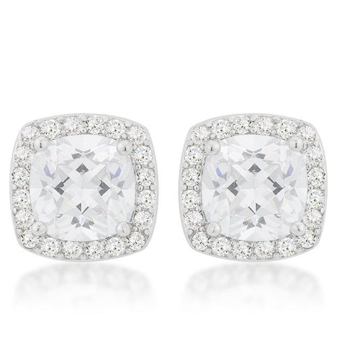 Pave Halo Earrings