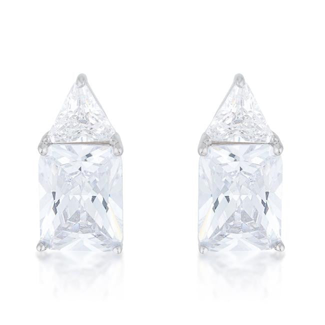 Classic Cubic Zirconia Sterling Silver Stud Earrings