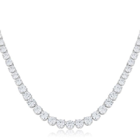 Graduated Cubic Zirconia Necklace