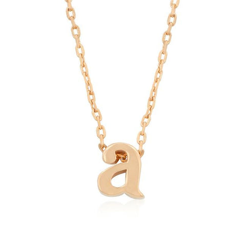 Rosegold Finish Initial A Pendant
