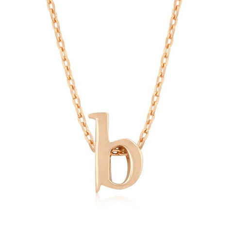 Rosegold Finish Initial B Pendant