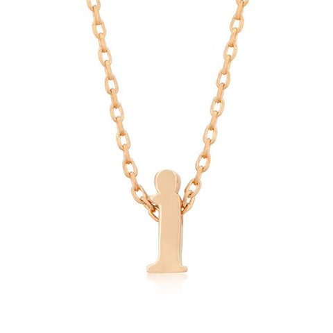 Rosegold Finish Initial I Pendant