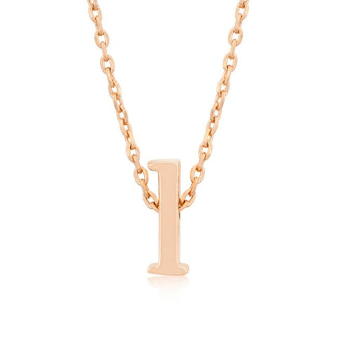 Rosegold Finish Initial L Pendant