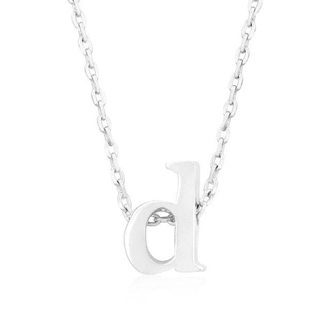 Silvertone Finish Initial D Pendant