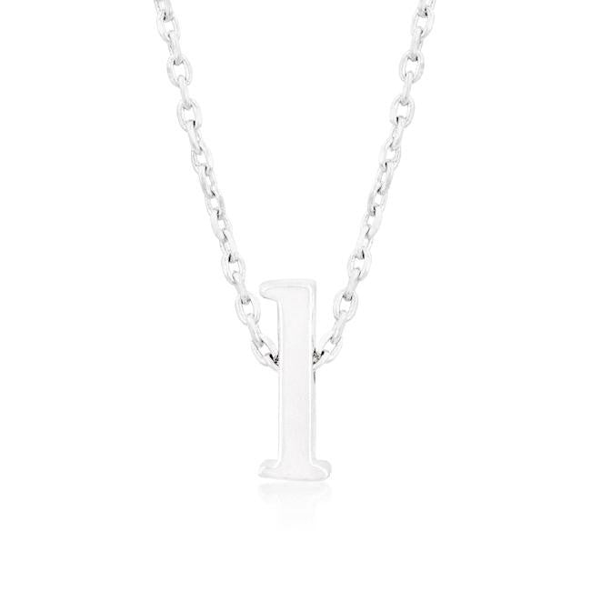 Silvertone Finish Initial L Pendant