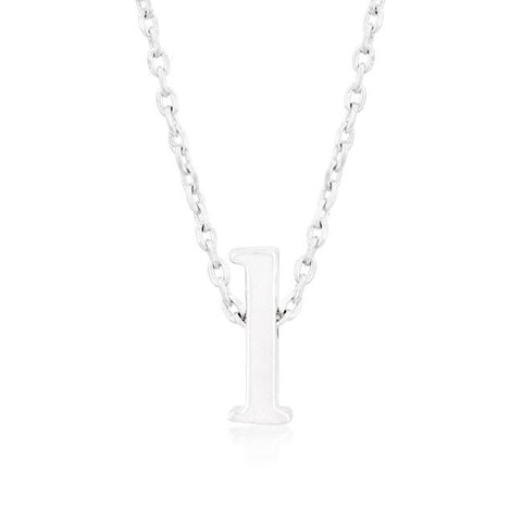 Silvertone Finish Initial L Pendant