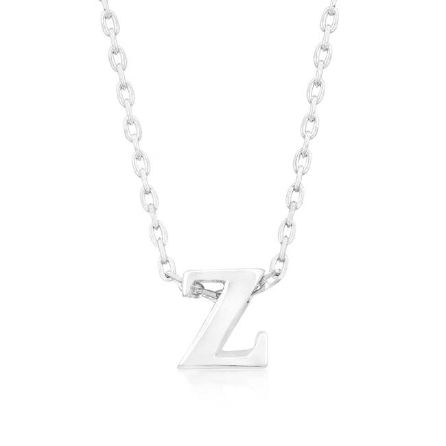 Silvertone Finish Initial Z Pendant