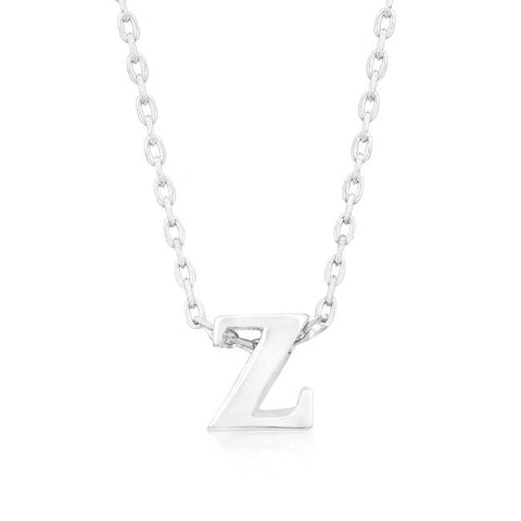 Silvertone Finish Initial Z Pendant