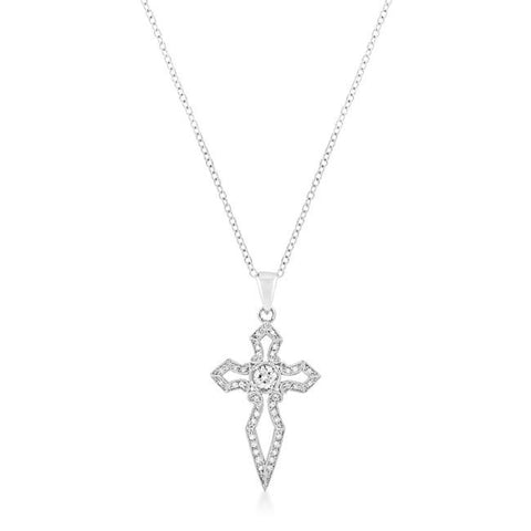Silvertone Faith Pendant