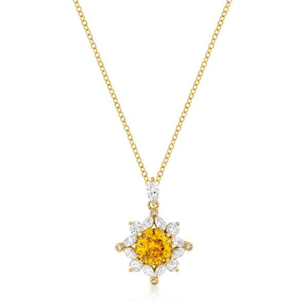 Classic Sun Pendant in Goldtone
