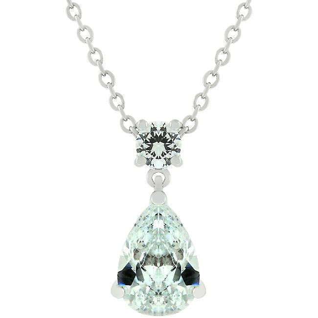 Chandelier Pear Cubic Zirconia Pendant