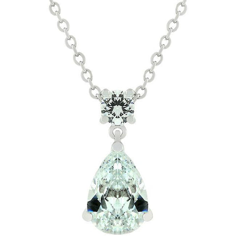 Chandelier Pear Cubic Zirconia Pendant