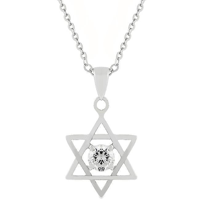 Star of David Solitaire Pendant