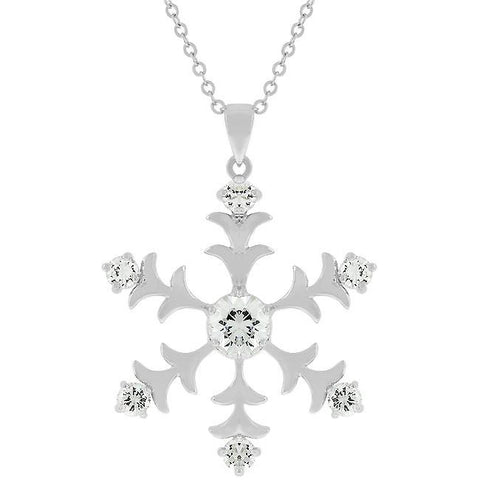 Silvertone Snowflake Pendant