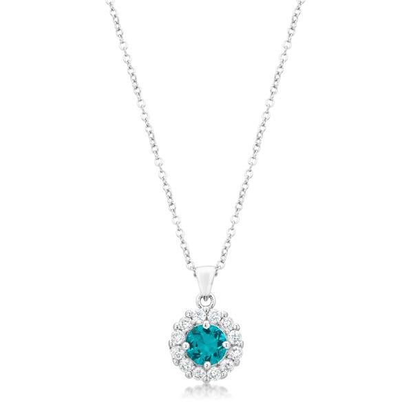 Bella Bridal Pendant In Aqua