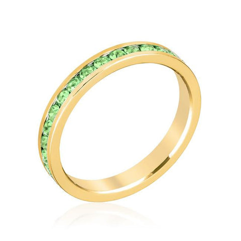 Stylish Stackables Peridot Crystal Gold Ring