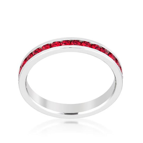 Stylish Stackables with Garnet Crystal Ring