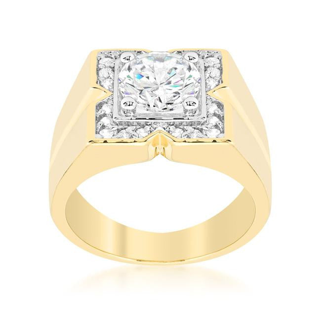 Golden Star Mens Ring