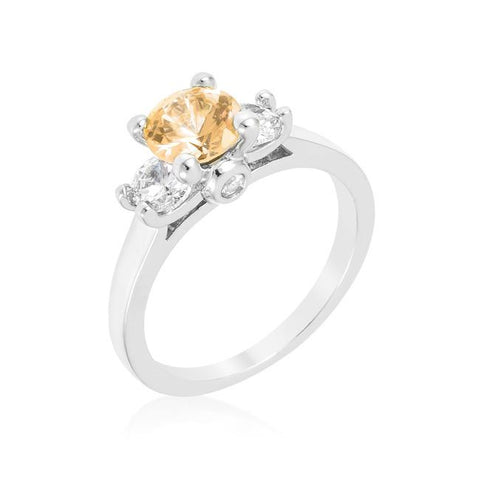 Mini Champagne Triplet Ring