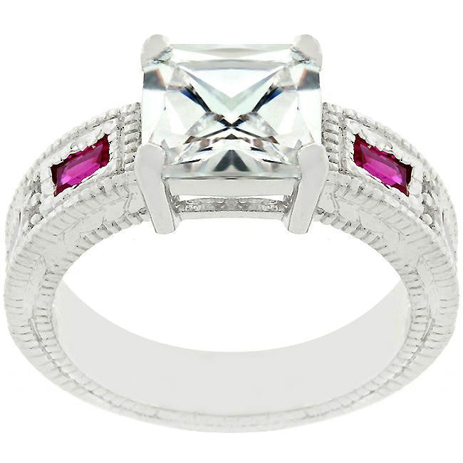 Prima Donna Ruby Red Cubic Zirconia Ring
