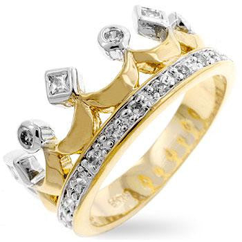 Two Tone Crown Ring